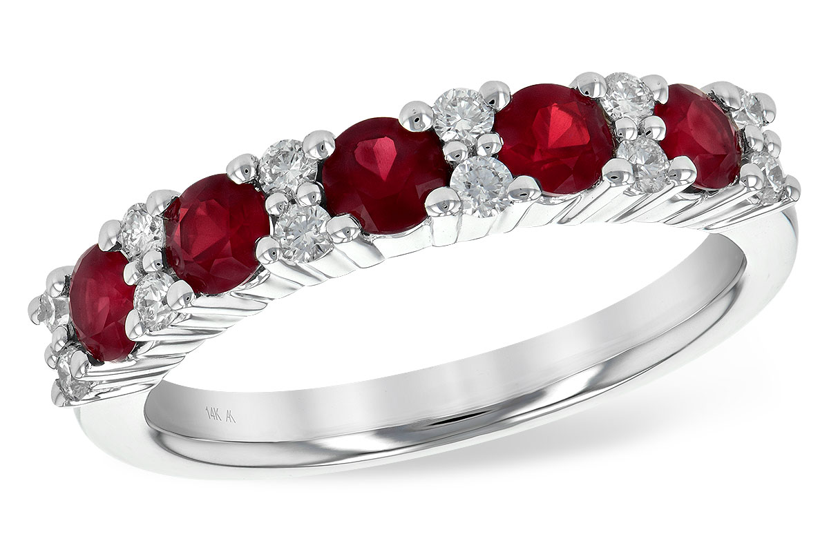 K244-92449: LDS WED RG .88 RUBY 1.12 TGW