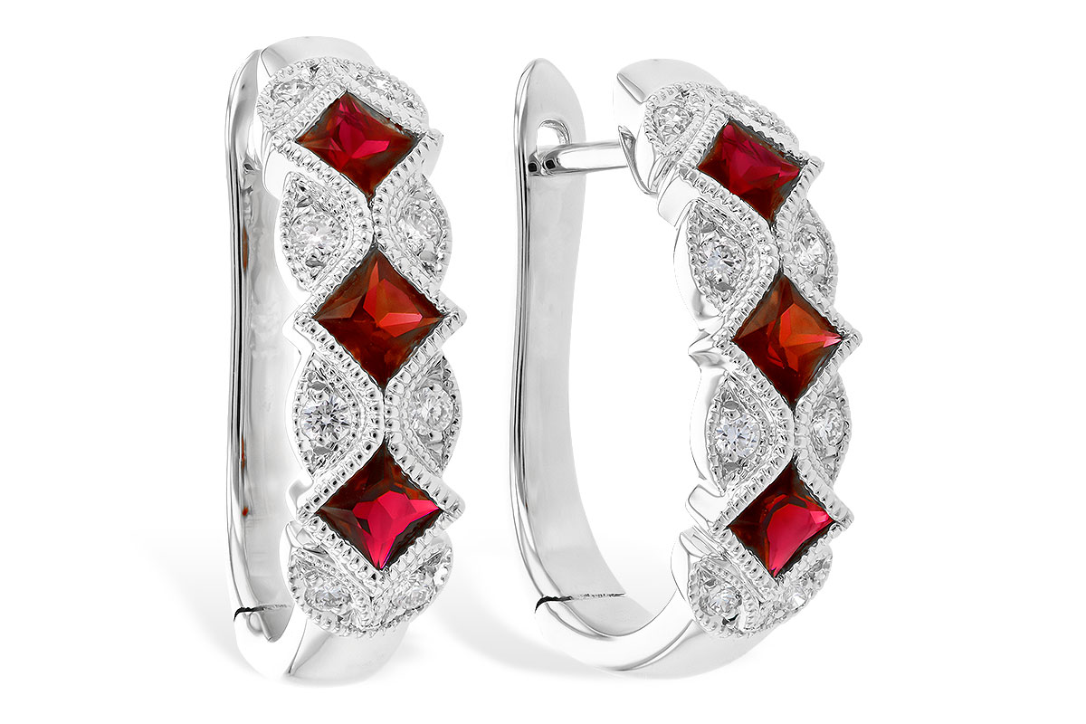 K327-69694: EARR .75 RUBY .87 TGW