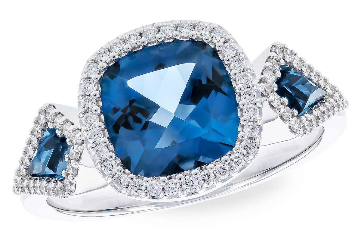 K328-57849: LDS RG 2.46 TW LONDON BLUE TOPAZ 2.72 TGW
