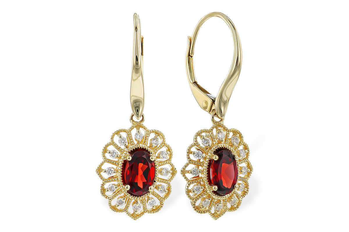 K328-57903: EARR 1.08 TW GARNET 1.24 TGW (6x4MM GAR)