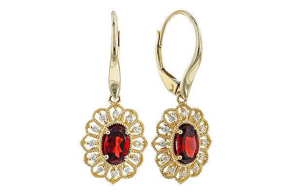 K328-57903: EARR 1.08 TW GARNET 1.24 TGW (6x4MM GAR)