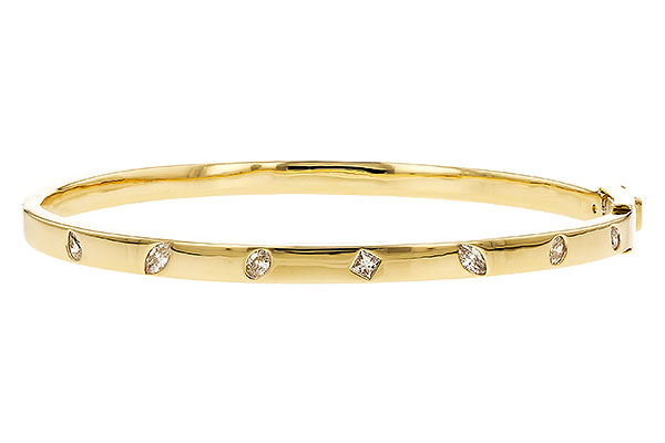 K328-61494: BANGLE .35 TW FANCY CUT DIAMONDS