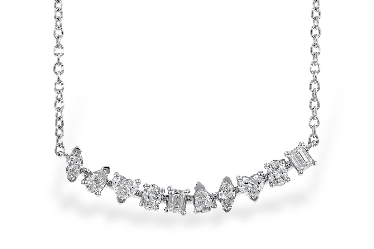 K328-61503: NECKLACE .70 TW FANCY CUT DIAS (18")