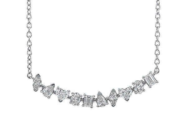 K328-61503: NECKLACE .70 TW FANCY CUT DIAS (18")