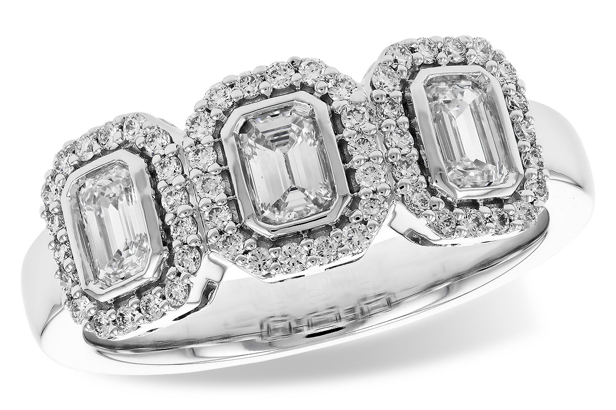 K328-61512: LDS DIA RG .54 EMERALD CUTS .80 TW