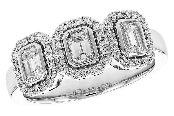 K328-61512: LDS DIA RG .54 EMERALD CUTS .80 TW