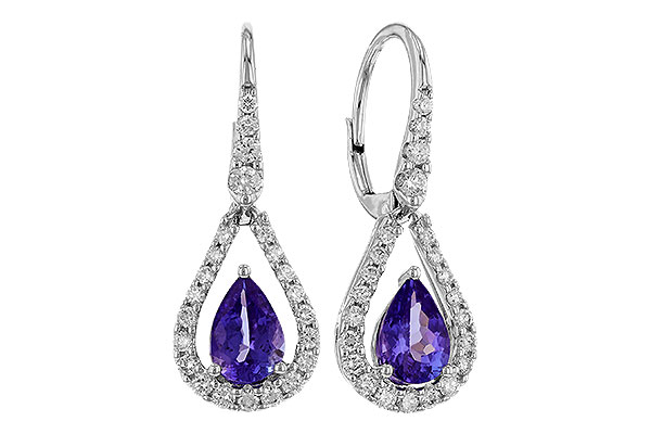 K329-46949: EARR 1.48 TW TANZANITE 1.98 TGW (7x5 PEAR)