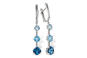 K329-46976: EARRINGS 2.41 TW BLUE TOPAZ 2.45 TGW