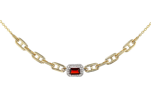 K329-47849: NECK .63 GARNET .75 TGW (6x4MM E.C. GAR / 18")