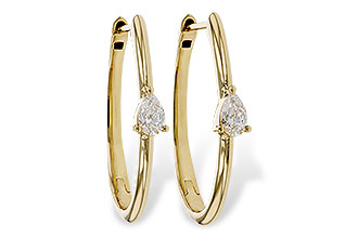 K329-47858: EARRINGS .45 TW PEAR DIAMONDS