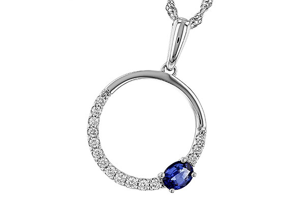 K329-48740: NECKLACE .28 SAPPHIRE .43 TGW