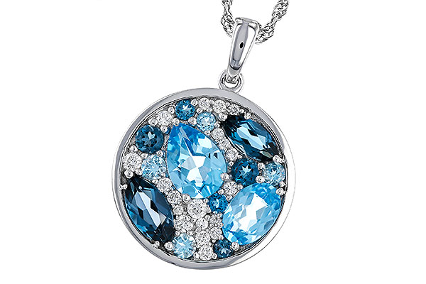 K329-49667: NECKLACE 2.31 TW BLUE TOPAZ 2.48 TGW