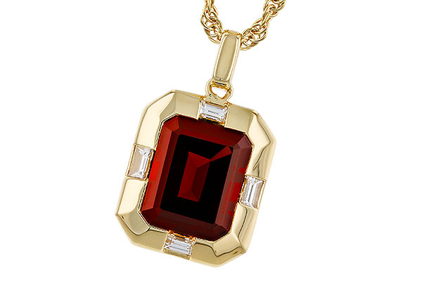 K329-49694: NECKLACE 3.65 GARNET 3.82 TGW (10x8MM GAR)