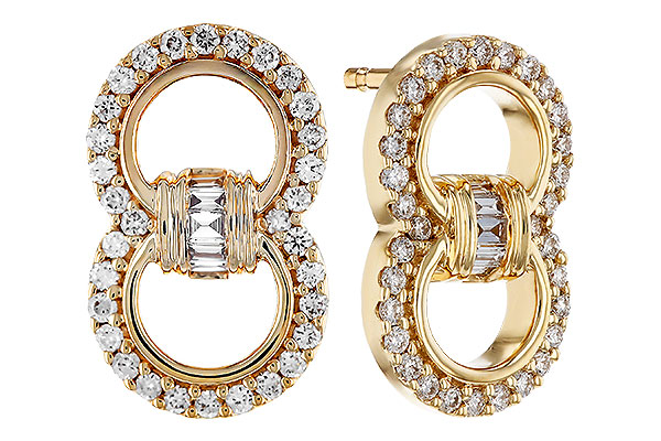 K330-36912: EARRINGS .05 TW BAGS .28 TW