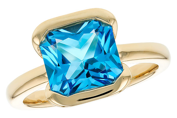 K330-36940: LDS RG 3.50 CT BLUE TOPAZ (9MM BT)
