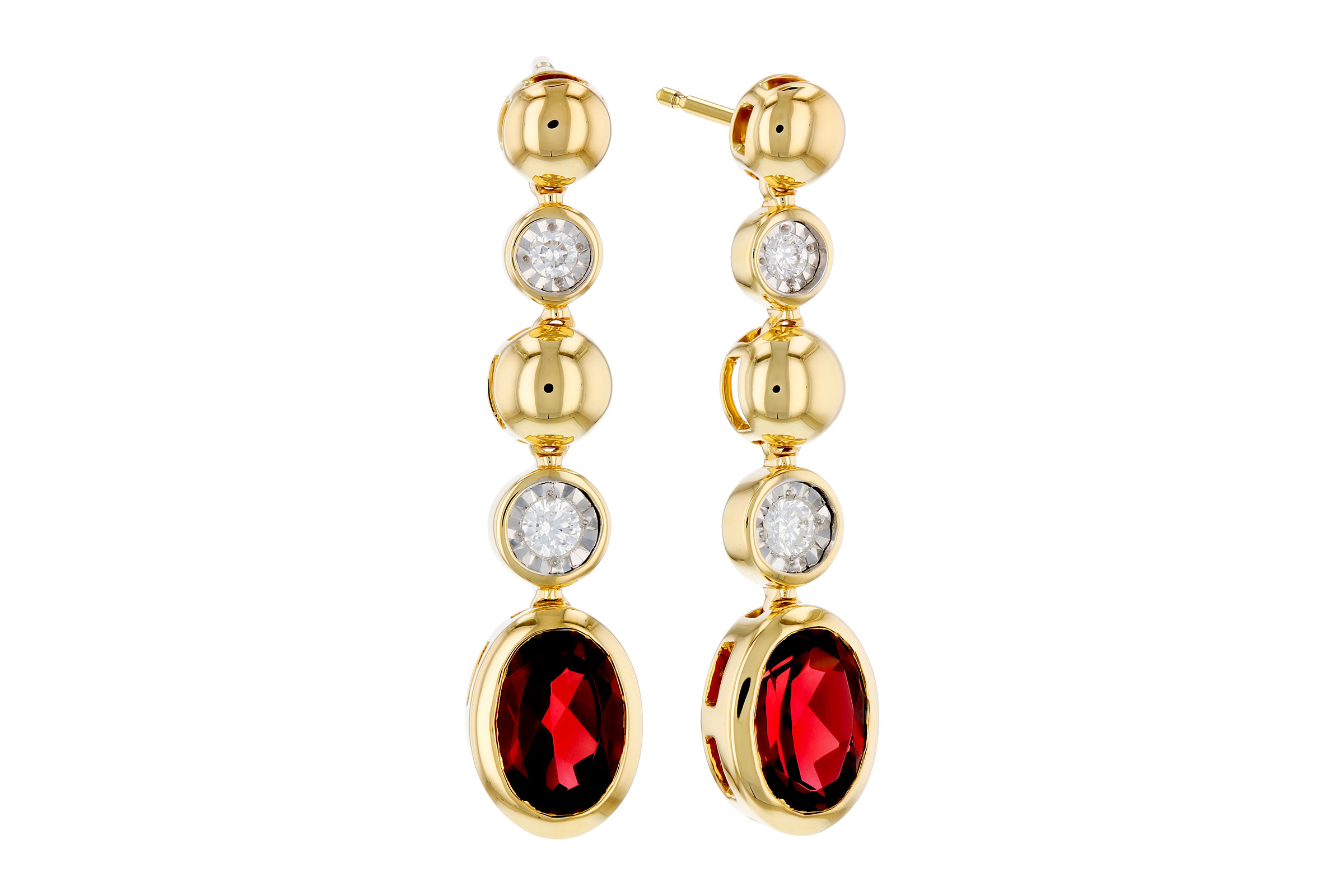 K330-37885: EARRINGS 1.76 TW GARNET 1.86 TGW