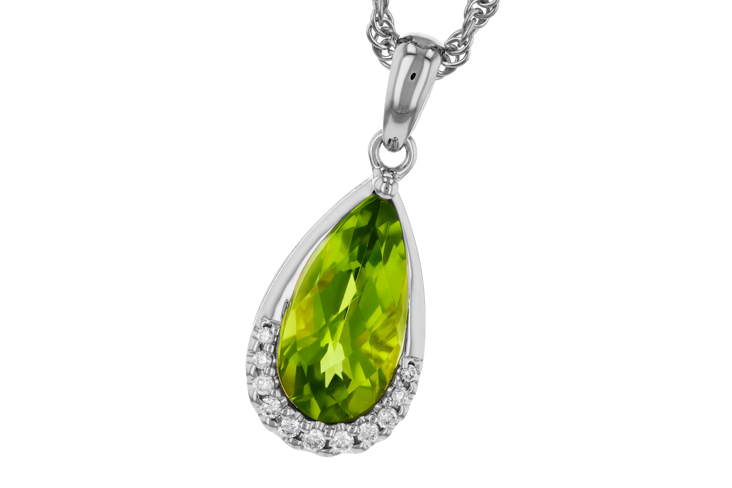 K330-38740: NECK 1.94 PERIDOT 2.00 TGW (12x6MM PS)