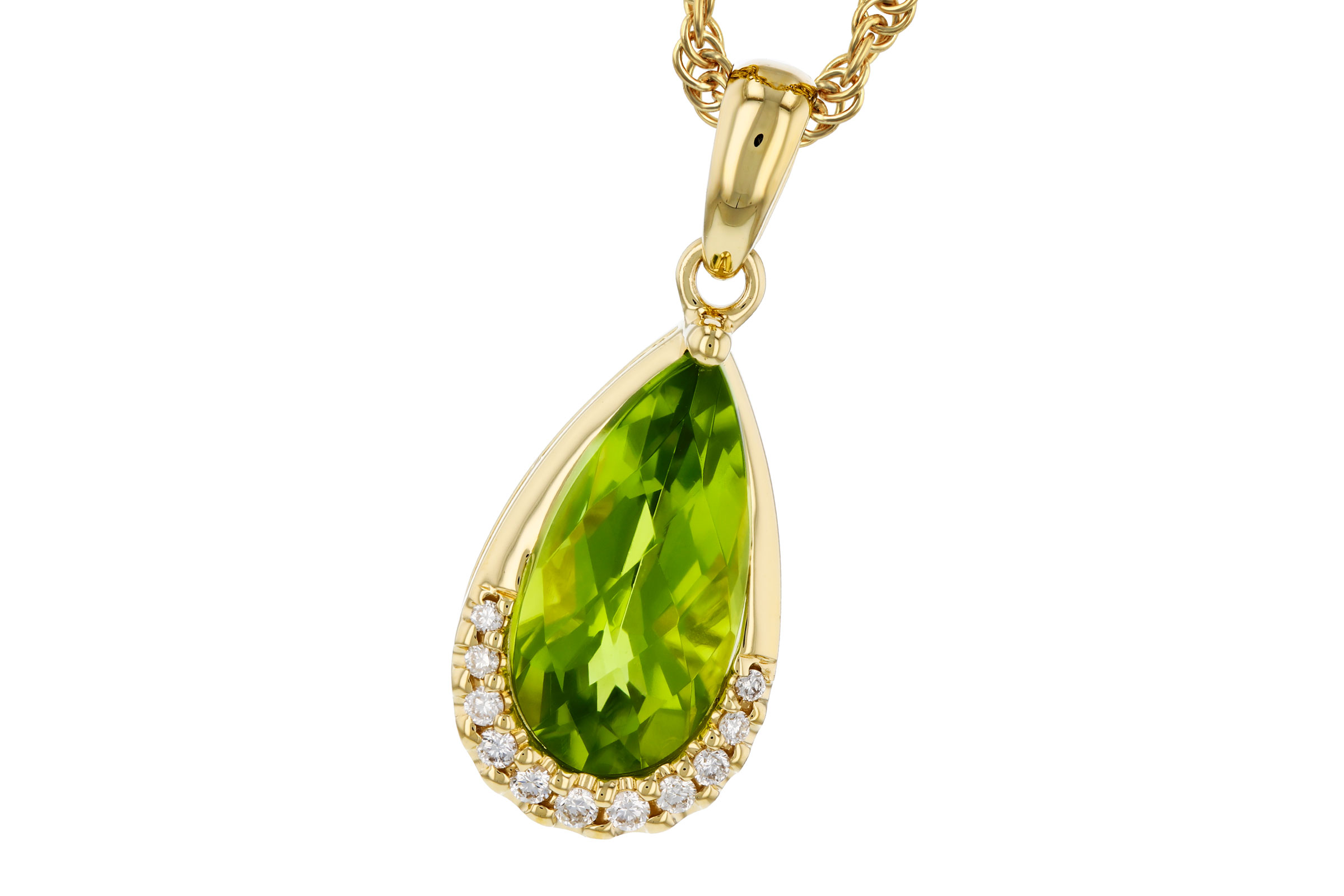 K330-38740: NECK 1.94 PERIDOT 2.00 TGW (12x6MM PS)