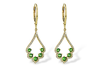 L244-91494: EARR .64 GREEN GARNET .98 TGW