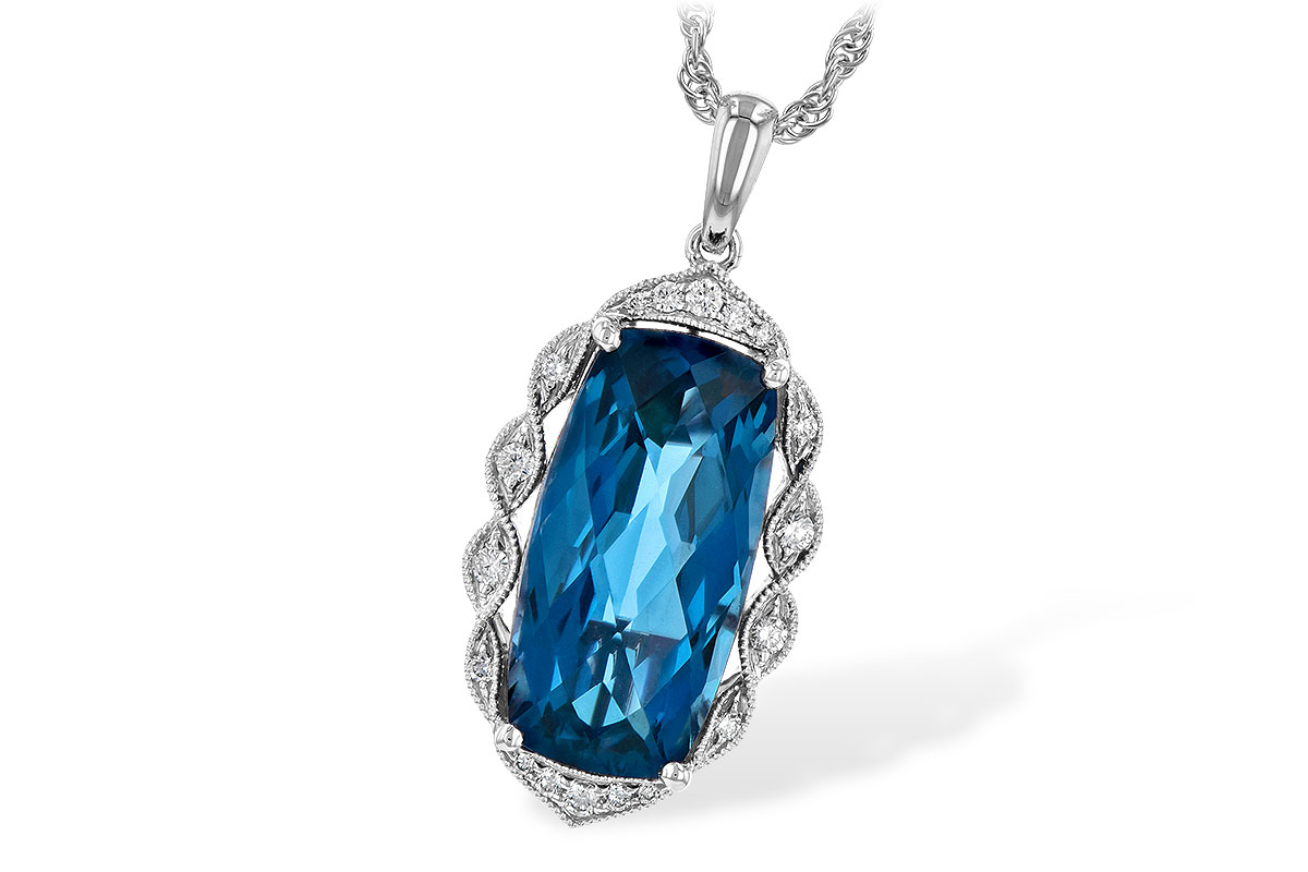 L244-92367: NECK 6.70 LONDON BLUE TOPAZ 6.81 TGW