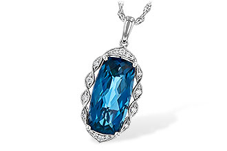 L244-92367: NECK 6.70 LONDON BLUE TOPAZ 6.81 TGW
