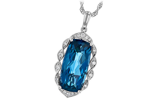L244-92367: NECK 6.70 LONDON BLUE TOPAZ 6.81 TGW