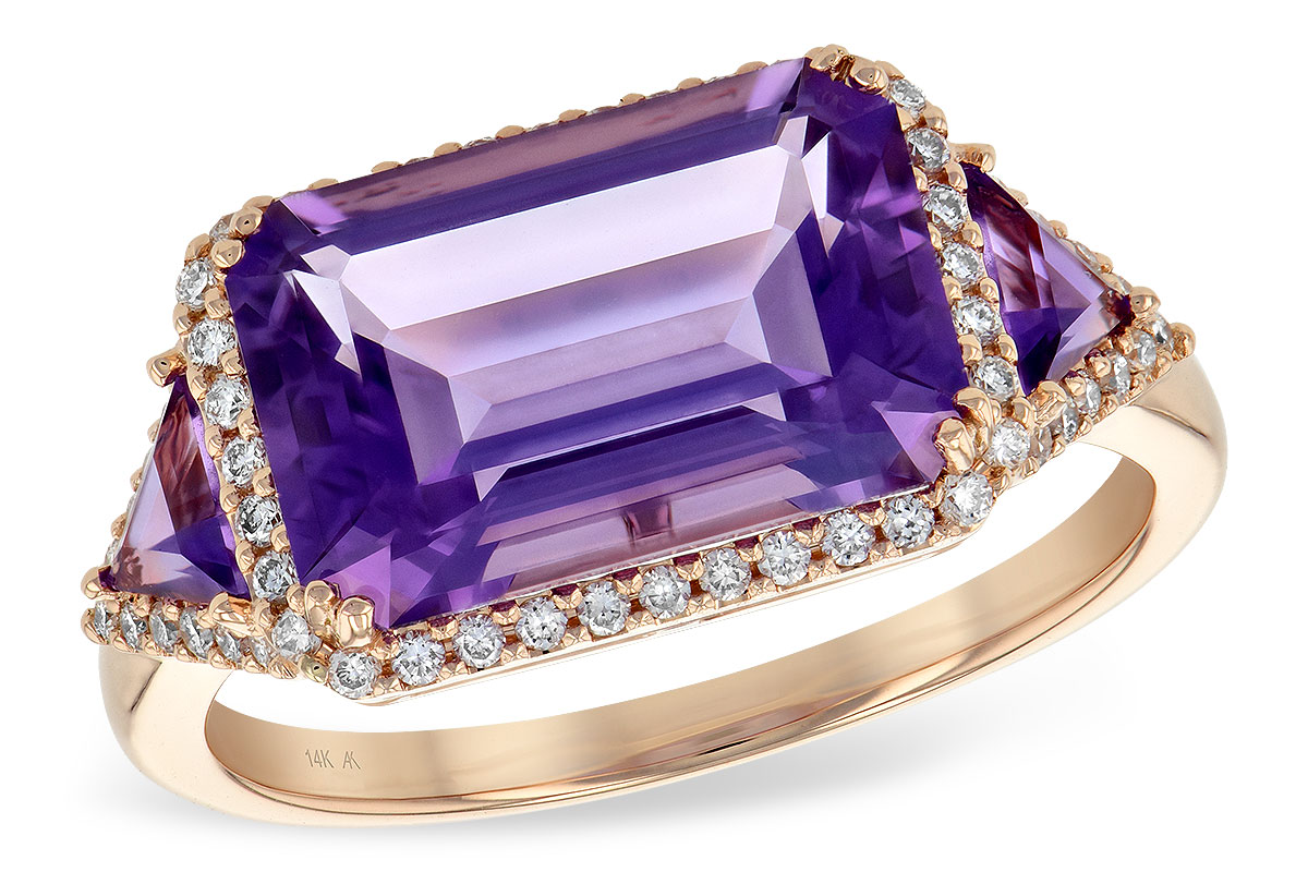 L244-92403: LDS RG 3.48 TW AMETHYST 3.70 TGW (12x8MM)