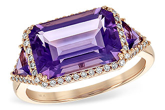 L244-92403: LDS RG 3.48 TW AMETHYST 3.70 TGW (12x8MM)