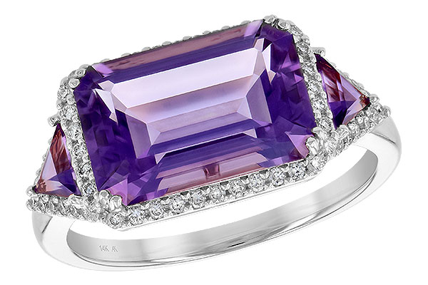 L244-92403: LDS RG 3.48 TW AMETHYST 3.70 TGW (12x8MM)