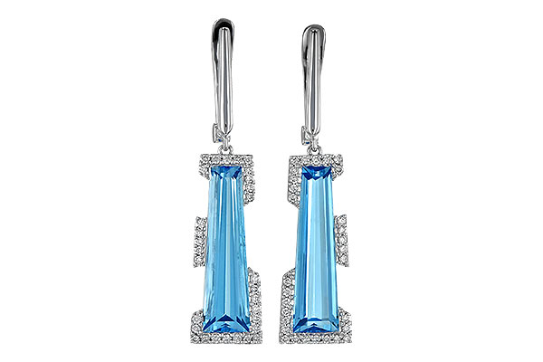 L244-92440: EARR 6.12 TW BLUE TOPAZ 6.33 TGW