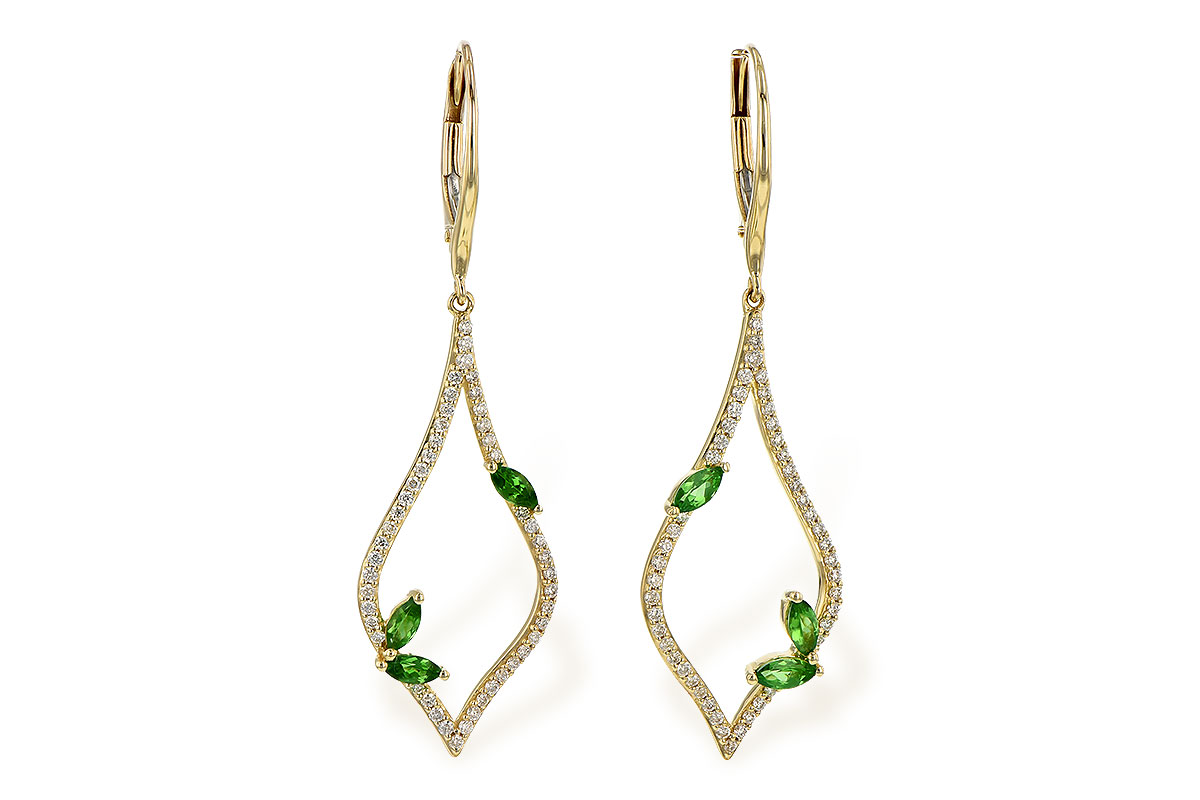 L244-96985: EARR .42 GREEN GARNET .77 TGW