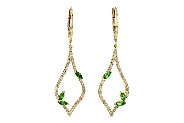 L244-96985: EARR .42 GREEN GARNET .77 TGW