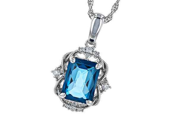 L327-66940: NECK 1.68 LONDON BLUE TOPAZ 1.73 TGW (8x6MM LBT)