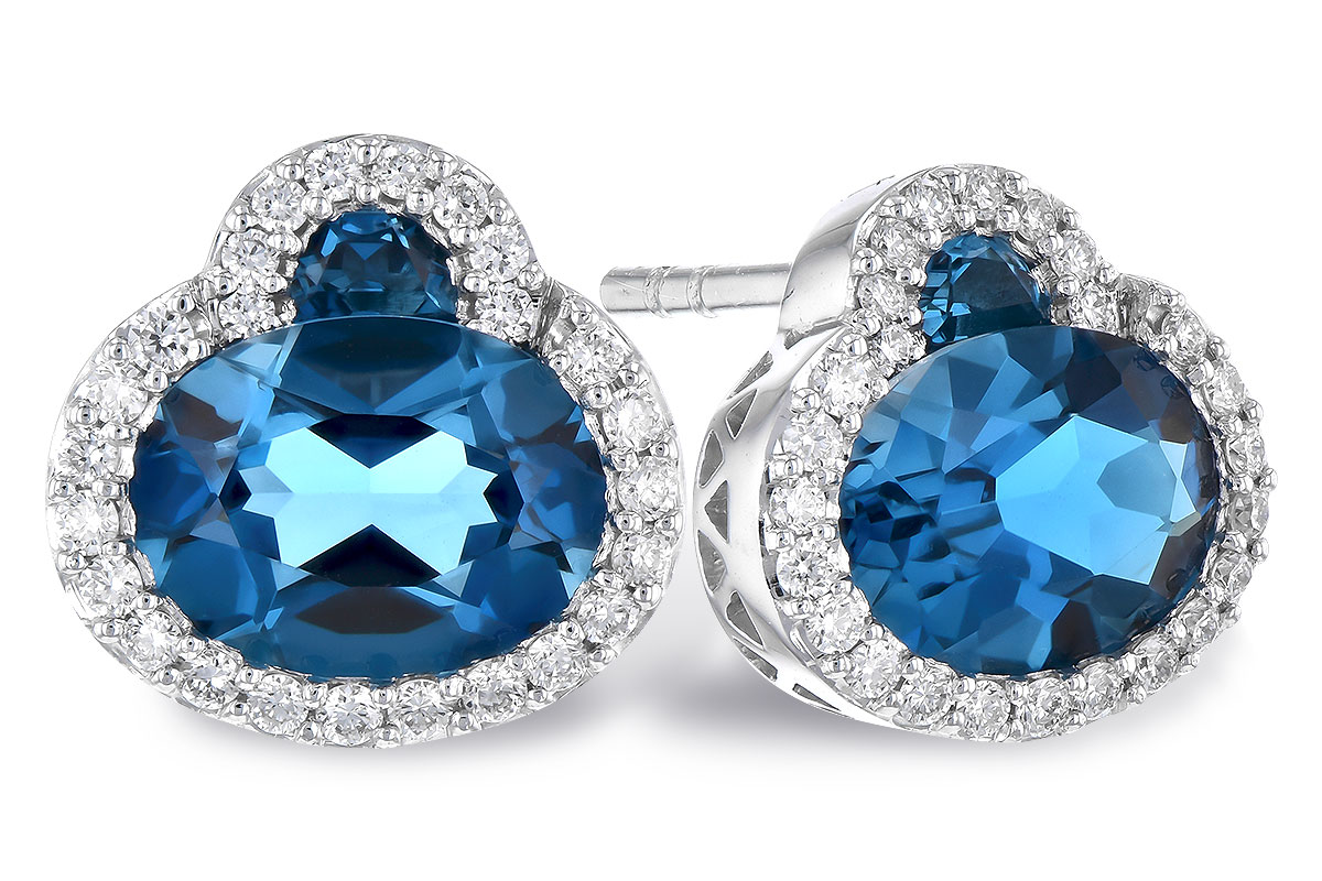 L327-70576: EARR 2.60 TW LONDON BLUE TOPAZ 2.81 TGW