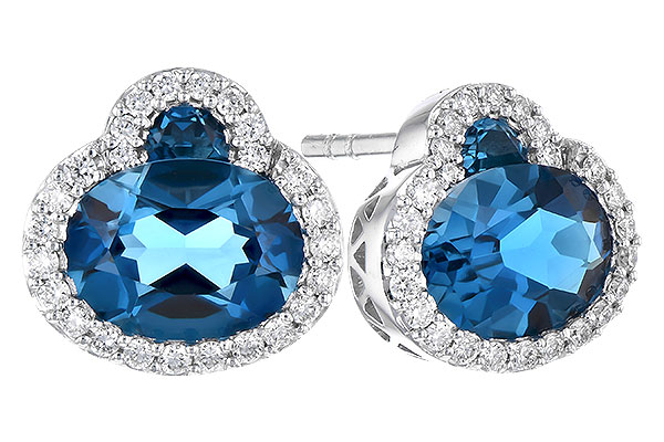L327-70576: EARR 2.60 TW LONDON BLUE TOPAZ 2.81 TGW