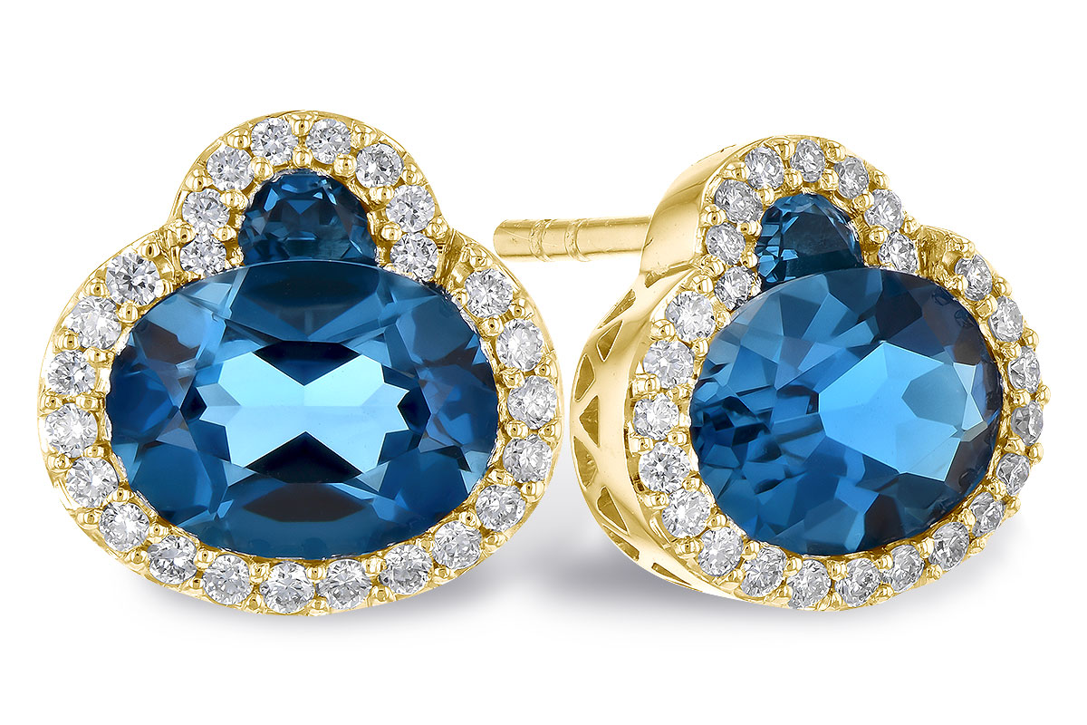 L327-70576: EARR 2.60 TW LONDON BLUE TOPAZ 2.81 TGW