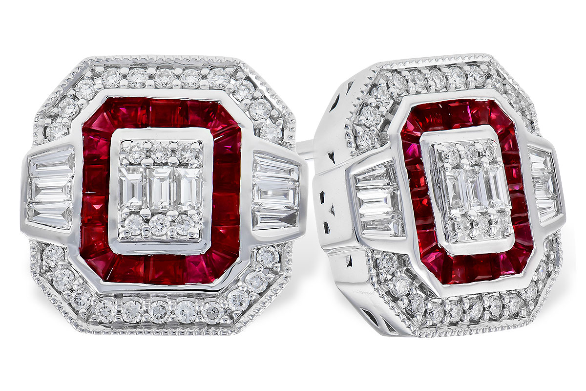 L328-55112: EARR .58 TW RUBY .96 TGW