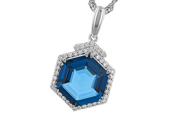 L328-58785: NECK 3.94 TW LONDON BLUE TOPAZ 4.12 TGW
