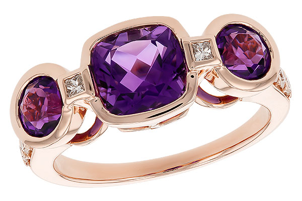 L328-60549: LDS RG 2.25 TW AMETHYST 2.50 TGW (7MM CUSHION)