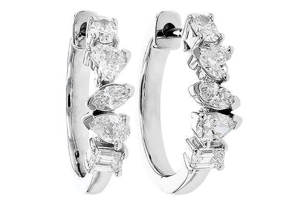 L328-61503: EARRINGS .70 TW FANCY CUT DIAS