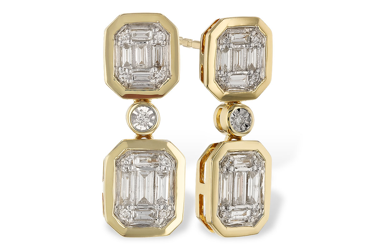 L329-46058: EARRINGS .38 BAG .45 TW