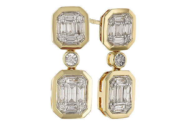 L329-46058: EARRINGS .38 BAG .45 TW