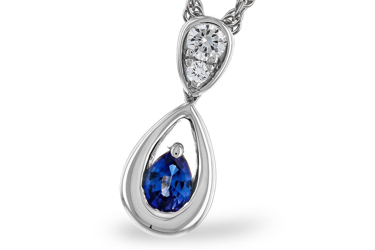 L329-48776: NECKLACE .21 SAPPHIRE .27 TGW (4x3 SAPP)
