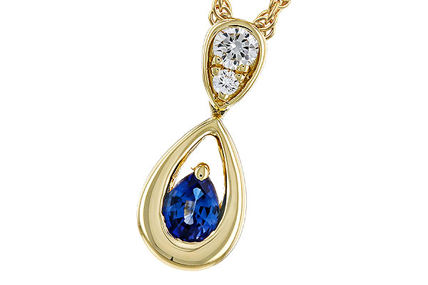 L329-48776: NECKLACE .21 SAPPHIRE .27 TGW (4x3 SAPP)