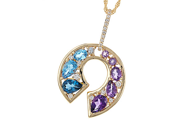 L329-49685: NECKLACE 1.77 SEMI-PREC (AMY & BT) 1.90 TGW
