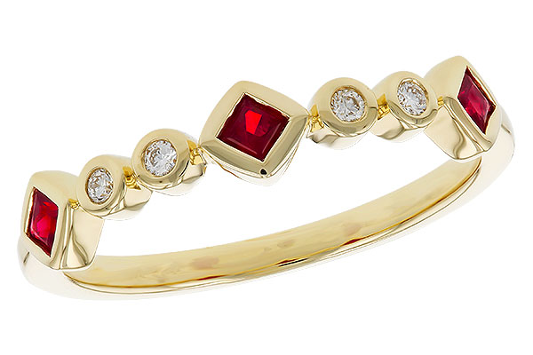 L329-49712: LDS WED RG .22 RUBY .27 TGW