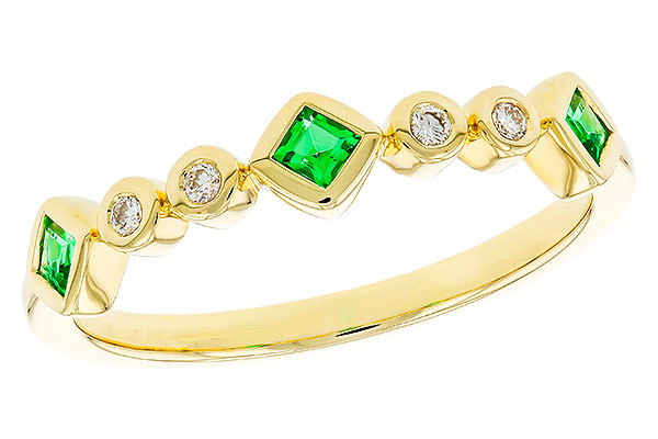 L329-50621: LDS WED RG .14 TW EMERALD .19 TGW