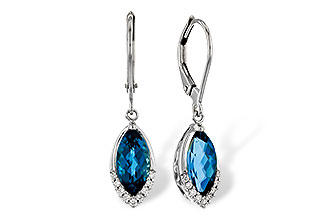 L329-53358: EARR 2.42 TW LONDON BLUE TOPAZ 2.50 TGW (9x5MM MQ)