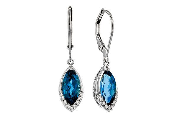 L329-53358: EARR 2.42 TW LONDON BLUE TOPAZ 2.50 TGW (9x5MM MQ)