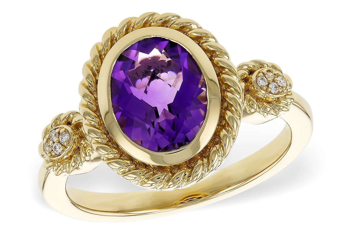 L329-54212: LDS RG 1.38 AMETHYST 1.40 TGW (9x7MM AMY)